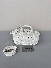 Balenciaga Bistro XXS Basket Bag White Size 17 x 10 x 25 cm - 3