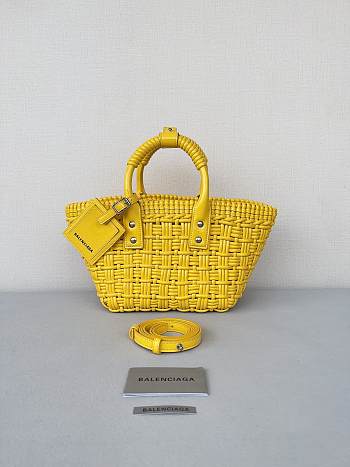 Balenciaga Bistro Basket Bag Yellow Size 23 x 29 x 38 cm