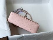 Chanel Flap Bag Caviar Silver Hardware Pink Size 20 cm - 4