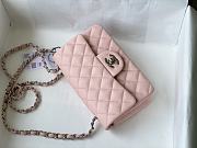 Chanel Flap Bag Caviar Silver Hardware Pink Size 20 cm - 3