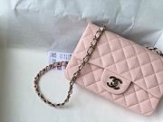 Chanel Flap Bag Caviar Silver Hardware Pink Size 20 cm - 2