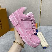 Louis Vuitton LV Trainer Sneaker Pink  - 4