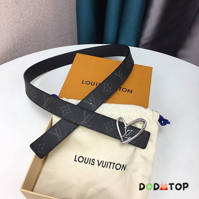 Louis Vuitton Heart Belt Black 3.0cm - 1