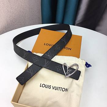 Louis Vuitton Heart Belt Black 3.0cm