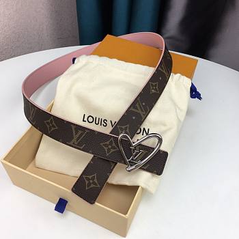 Louis Vuitton Heart Belt Pink 3.0cm