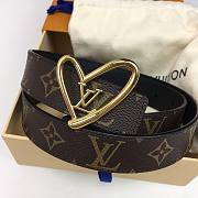 Louis Vuitton Heart Belt Brown 3.0cm - 5