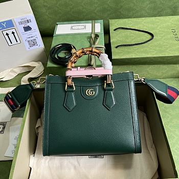  Gucci Diana Green Small Tote Bag Green Size 27 x 24 x 11 cm