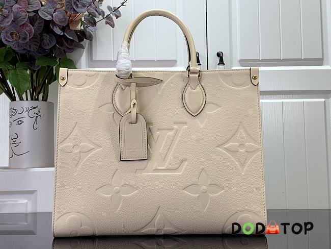 Louis Vuitton LV Medium Onthego Handbag M46531 White Size 35 x 27 x 14 cm - 1