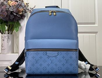  Louis Vuitton Taigarama Discovery Backpack M30409 Blue Size 40 x 30 x 20 cm