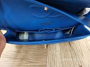 Chanel Flap Bag Lambskin Blue Gold Hardware Size 25 cm - 4