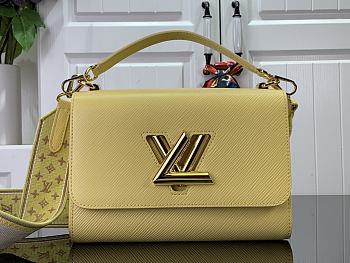 Louis Vuitton LV Twist MM Epi Leather M22515 yELLOW Size 23 x 17 x 9.5 cm