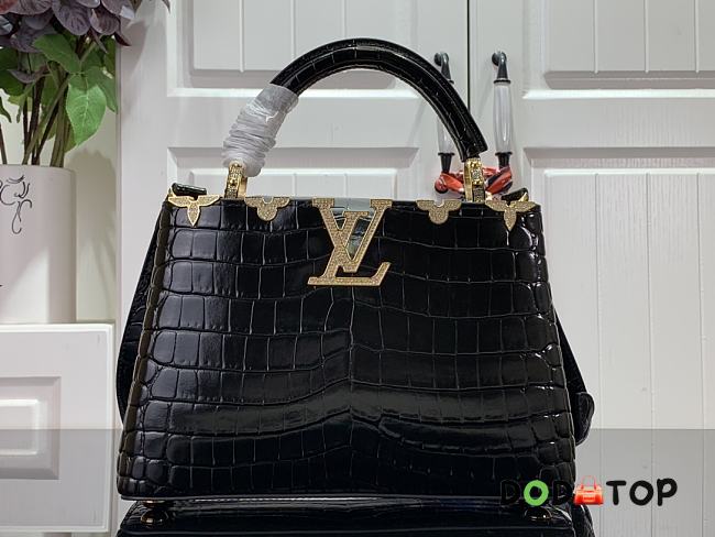 Louis Vuitton LV Capucines Small Handbag Crocodile Pattern Size 27 x 18 x 9 cm - 1