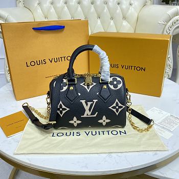Louis Vuitton LV Speedy Bandoulière 20 M58947 Black Silkscreen Size 20.5 x 13.5 x 12 cm