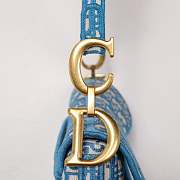 Dior Saddle In Blue Gold Hardware Size 25 cm - 6