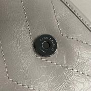 YSL Niki Light Grey Bag Metal Hardware Size 28 x 14 x 20 cm - 5