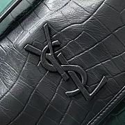 YSL Niki White Bag Metal Hardware Crocodile Pattern Size 28 x 14 x 20 cm - 5
