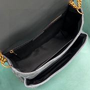 YSL Niki Suade Denim Bag Metal Hardware Size 28 x 14 x 20 cm - 2