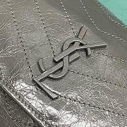 YSL Niki Large Grey Bag Metal Hardware Size 32 x 14 x 23 cm - 4