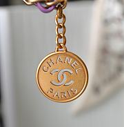 Chanel 22 Bag Purple Gold Buckle Size 48 x 45 x 10 cm - 6