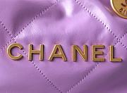 Chanel 22 Bag Purple Gold Buckle Size 48 x 45 x 10 cm - 4