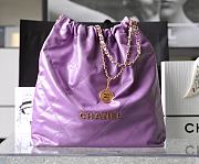 Chanel 22 Bag Purple Gold Buckle Size 48 x 45 x 10 cm - 3