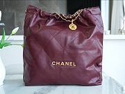 Chanel 22 Bag Red Gold Buckle Size 48 x 45 x 10 cm - 5