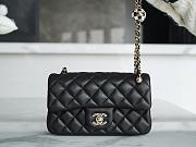 Chanel Mini Flap Bag Metal Ball Black Lambskin Size 13 × 20 × 7 cm - 1