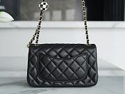 Chanel Mini Flap Bag Metal Ball Black Lambskin Size 13 × 20 × 7 cm - 4