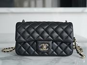 Chanel Mini Flap Bag Metal Ball Black Lambskin Size 13 × 20 × 7 cm - 2