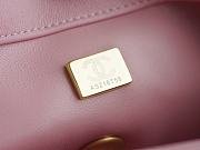 Chanel Mini Flap Bag Metal Ball Pink Lambskin Size 13 × 20 × 7 cm - 5