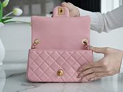 Chanel Mini Flap Bag Metal Ball Pink Lambskin Size 13 × 20 × 7 cm - 4
