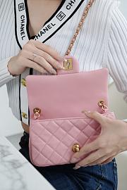 Chanel Mini Flap Bag Metal Ball Pink Lambskin Size 13 × 20 × 7 cm - 2