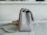 Chanel Mini Flap Bag Metal Ball Grey Lambskin Size 13 × 20 × 7 cm - 5