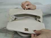 Chanel Coco Handle Bag White Light Gold Hardware Size 24 cm - 5