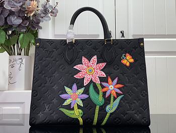Louis Vuitton LV x YK Onthego Mini Handbag M46416 Black Size 35 x 27 x 14 cm