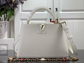 Louis Vuitton LV Capucines BB M20708 White Size 27 cm