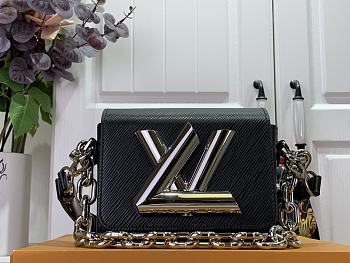 Louis Vuitton LV Twist Mini Handbag M22296 Black Size 16.5 x 19 x 8.5 cm