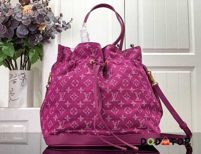 Louis Vuitton LV Denim Bucket Bag M51235 Purple Size 31 x 31 x 21 cm - 1