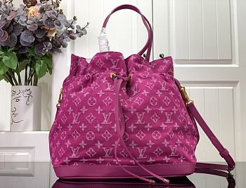 Louis Vuitton LV Denim Bucket Bag M51235 Purple Size 31 x 31 x 21 cm