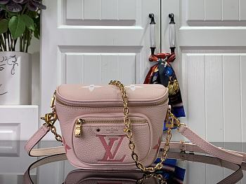 Louis Vuitton LV M82208 Mini Bumbag Pink Size 17 x 12 x 9.5 cm