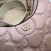 Gucci Matelassé Small Shoulder Bag Pink Size 27 x 18 x 7 cm - 3