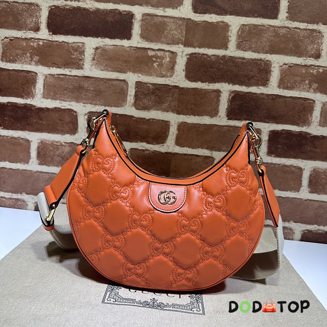 Gucci Matelassé Small Shoulder Bag Orange Size 27 x 18 x 7 cm - 1