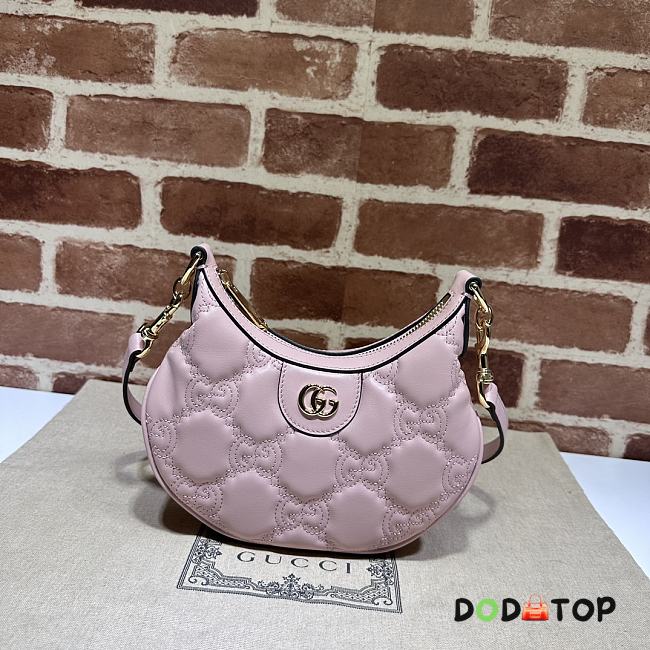 Gucci Matelassé Mini Shoulder Bag Pink Size 21 x 14 x 6 cm - 1