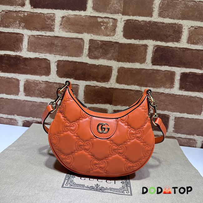 Gucci Matelassé Mini Shoulder Bag Orange Size 21 x 14 x 6 cm - 1