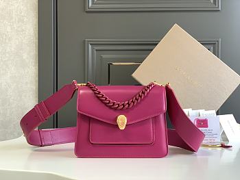 Bvlgari Serpenti Messenger Bag Pink Size 20 x 14 x 8.5 cm