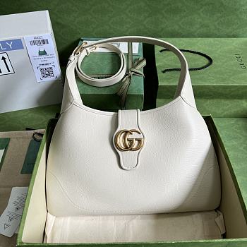 Gucci Aphrodite Medium Shoulder Bag White Size 39 x 38 x 2 cm