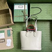 Gucci Diana Bamboo Medium Tote Bag White Size 31 x 27 x 15 cm - 4