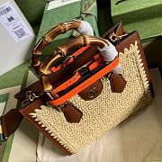 Gucci Diana Rattan Woven Small Tote Bag Size 27 x 24 x 11 cm - 4