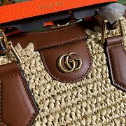 Gucci Diana Rattan Woven Small Tote Bag Size 27 x 24 x 11 cm - 3