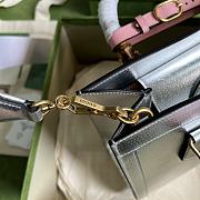 Gucci Diana Silver Leather Small Tote Bag Size 27 x 24 x 11 cm - 5